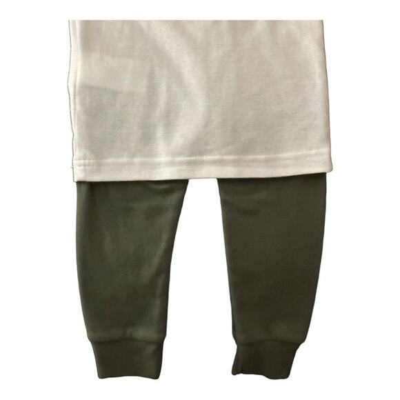 Old Navy Dino-Mite Skateboard Dino White Graphic Pajama Set 18-24 Months New - Picture 6 of 6